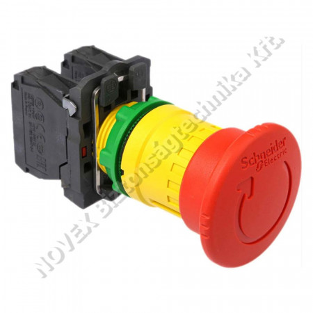 KIEGÉSZÍTŐ - Schneider - XB5-AS8444 komplett vészgomb,forgatós TR 2NC