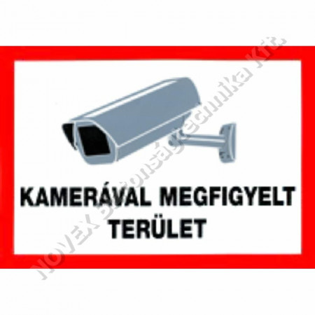 KIEGÉSZÍTŐ - Solleysec - \"Kamerával megfigyelt terület!\" 210x300