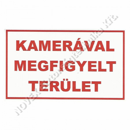 KIEGÉSZÍTŐ - Solleysec - MATRICA3/3 \"Kamerával megfigyelt terület!\" 16x10cm