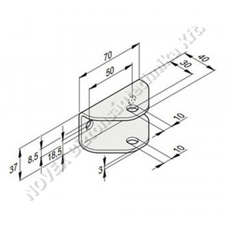 KIEGÉSZÍTŐ - Sommer - YS11179-00001 Kapuszárny oldali (U) vasalat Twist 200E/EL-hez