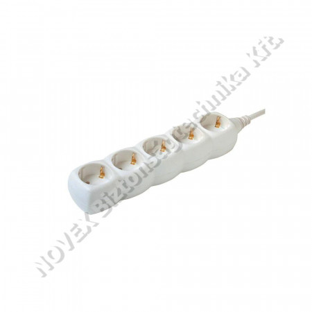 KIEGÉSZÍTŐ - Somogyi - Hálózati elosztó 5db aljzat 1,5fm vezetékkel (H05VV-F 3x1 mm2) fehér NV 5/WH