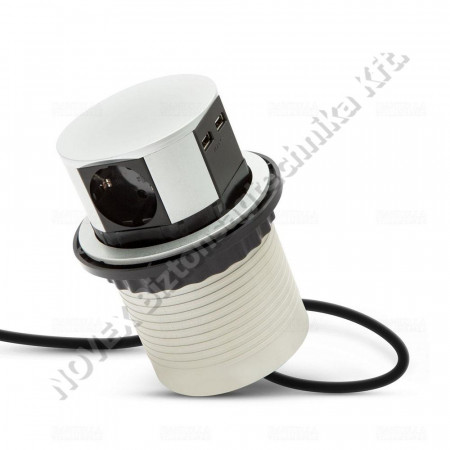 KIEGÉSZÍTŐ - Stilo - STI1625 hálózati elosztó rejtett,asztalba süllyeszthető,kerek hengeres