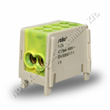 KIEGÉSZÍTŐ - Stilo - STI286 Fővezeték sorkapocs 2x 25/2x25mm2 z/s HLAK 25-1/2,