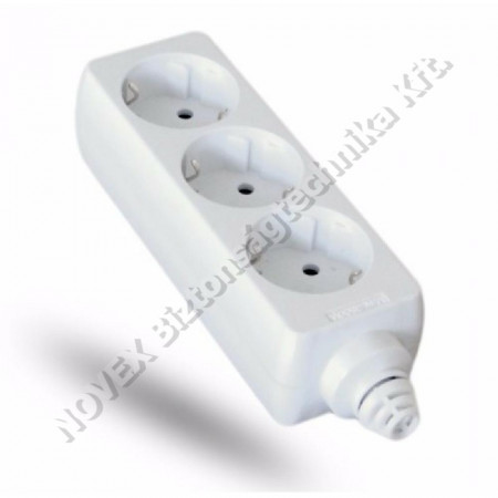 KIEGÉSZÍTŐ - Stilo - STI949 hálózati elosztó vezeték nélküli 3db aljzat (GYV) biztonsági zsalus