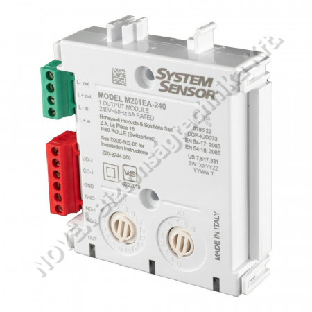 KIEGÉSZÍTŐ - System Sensor - M201EA MODUL Címzett vezérlő modul, egy kimenet relé/ felügyelt