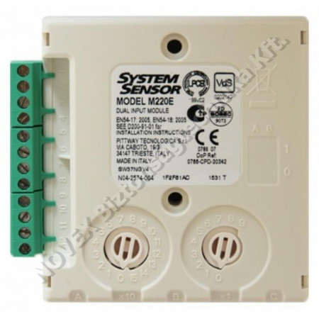 KIEGÉSZÍTŐ - System Sensor - M220E MODUL Címzett monitor modul,két bemenet