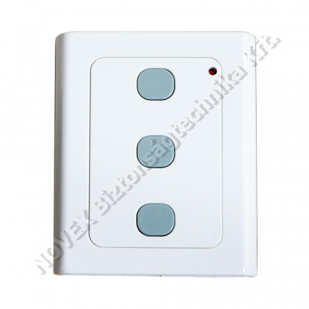 KIEGÉSZÍTŐ - Tigermat - FR-WWS01 falikapcsoló, rádiófrekvenciás,3 csatornás,434MHz