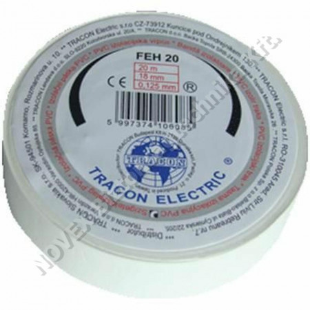 KIEGÉSZÍTŐ - Tracon - Szigetelő szalag 20x19 fehér TRAFEH20