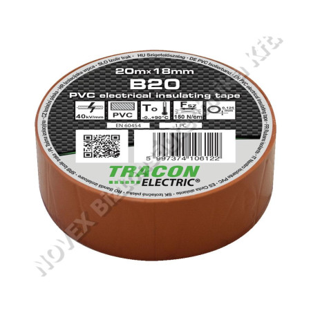 KIEGÉSZÍTŐ - Tracon - TRAB20 szigetelő szalag 20x19 barna