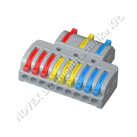 KIEGÉSZÍTŐ - Videosec - LT-933 3x 3-irányú gyorscsatlakozós vezeték toldó-elosztó (20db/csomag)