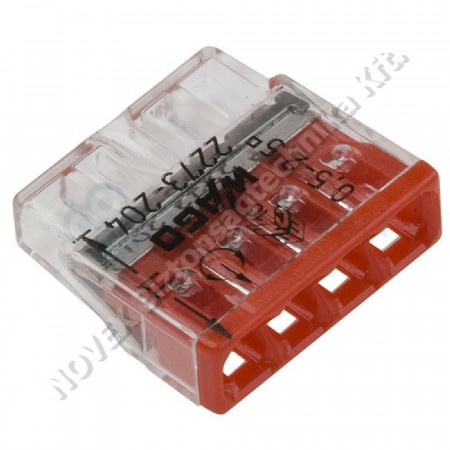 KIEGÉSZÍTŐ - Wago - COMPACT vezeték összekötő 4x0,5-2,5mm2 tömör 2273-204