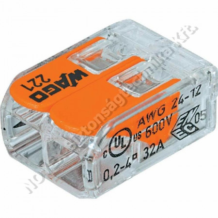 KIEGÉSZÍTŐ - Wago - CSATLAKOZÓ Csatos, sodrott 2-es 221-412