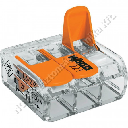 KIEGÉSZÍTŐ - Wago - CSATLAKOZÓ Csatos, sodrott 3-as 221-413