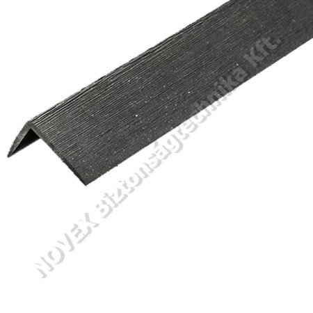 KIEGÉSZÍTŐ - WPC Deck - goodwood™ Szálcsiszolt WPC élzáró L profil - 2400x52x52mm - Dark