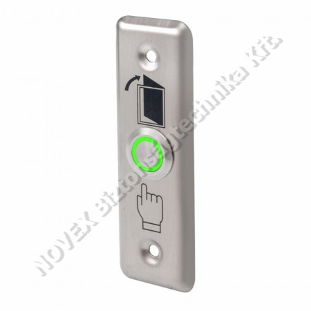 KIEGÉSZÍTŐ - Yli - PBK811A (LED)-gn INOX világító nyomógomb zöld