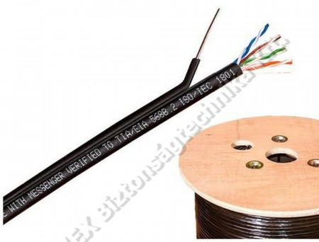 LAN KÁBEL - Excel - FTP Cat5e légkábel 500m-es feszítő szálas