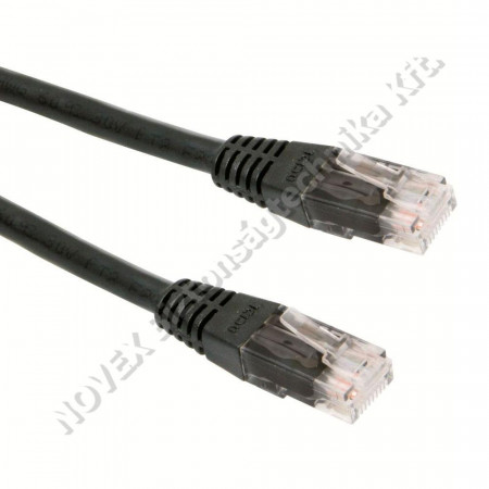 LAN KÁBEL - Gembird - CAT5e U-UTP patch kábel 1m fekete (PP12-1M/BK)