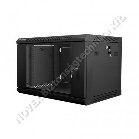 RACK - N/A - Lanberg 19\" 6U falra szerelhető rackszekrény,fekete (WF01-6406-10B)