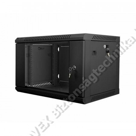 RACK - N/A - LANMRSOH06U300E01 rack szekrény 6U 306x300x305mm,10col,fekete fali