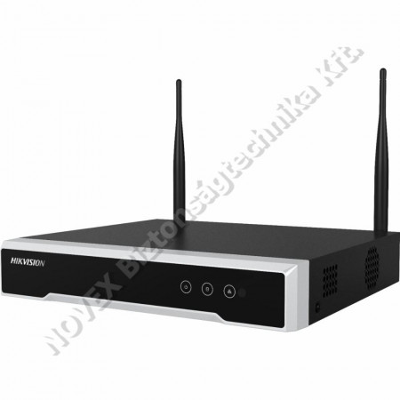 RÖGZÍTŐ - Hikvision - DS-7104NI-K1/W/M (C) 4 csatornás WiFi NVR, 50/40 Mbps be-/kimeneti sávszélessé