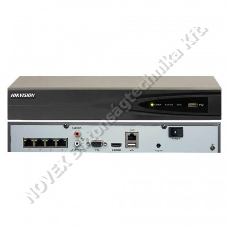 RÖGZÍTŐ - Hikvision - DS-7604NI-K1 (C) 4 csatornás NVR, 40/80 Mbps be-/kimeneti sávszélesség