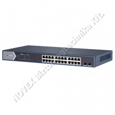 SWITCH - Hikvision - DS-3E0526P-E/M26 portos Gbit PoE switch (225 W); 24 PoE + 2 SFP uplink port
