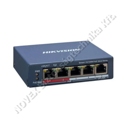 SWITCH - Hikvision - DS-3E1105P-EI/M 5 portos PoE switch (45 W); 4 PoE + 1 uplink port