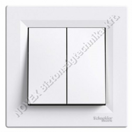 SZERELVÉNY - Schneider - ASFORA csillárkapcsoló, csavaros bekötés, kerettel fehér (EPH0300321