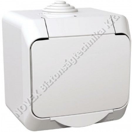 SZERELVÉNY - Schneider - ASFORA Phd 2.4-16 csatlakozóaljzat fehér, fedéllel IP44 (WDE000541)