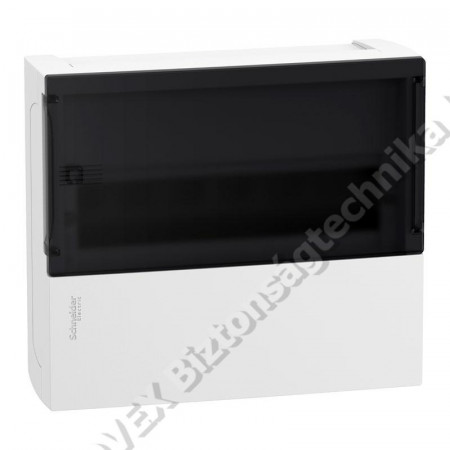 SZERELVÉNY - Schneider - SCHMIP12112S kiselosztó falonkivüli 1soros,12modulos átlátszó ajtóval IP40