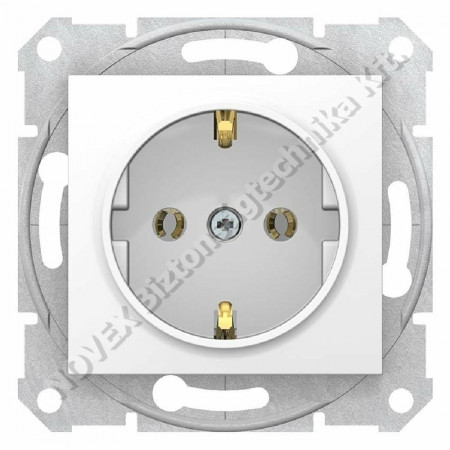 SZERELVÉNY - Schneider - Sedna 2P+F csatlakozóaljzat fehér, csavaros bekötés (SDN3000521)
