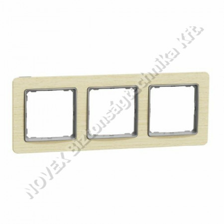 SZERELVÉNY - Schneider - Sedna ELEMENTS hármas keret, univerzális, nyír (SDD380803)
