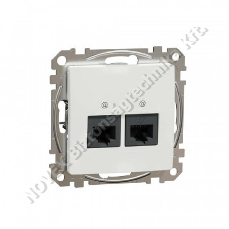 SZERELVÉNY - Schneider - Sedna ÚJ 2xRJ45 UTP Cat5e aljzat, fehér (SDD111452)