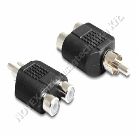 TÁPEGYSÉG - DeLock - Adapter 2x RCA female, 1x RCA male 84499