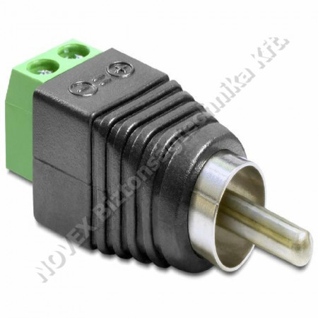 TÁPEGYSÉG - DeLock - Adapter RCA male, terminal Block 2