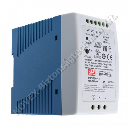 TÁPEGYSÉG - Meanwell - MDR-100-48 ipari tápegység 48V 2A 96W DIN sínre szerelhető