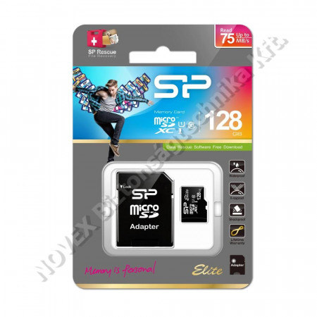 TÁRHELY - Silicon - 128GB microSDXC elite UHS-1 U1 + adapter