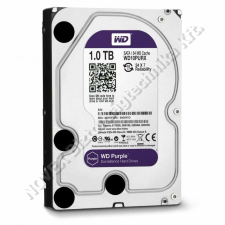 TÁRHELY - Western - 1TB HDD WD10PURZ  Purple 3,5\" 5400rpm, SATA3