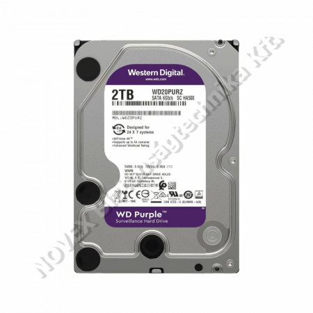 TÁRHELY - Western - 2TB HDD WD20PURZ  Purple 3,5\" 5400rpm, SATA3