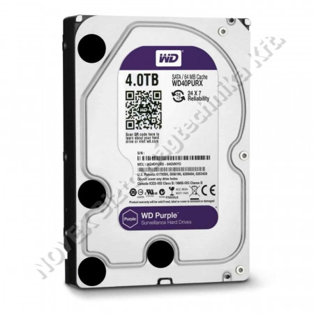 TÁRHELY - Western - 4TB HDD WD40PURZ  Purple 3,5\" 5400rpm, SATA3