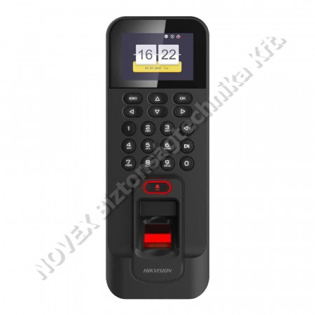 KÁRTYAOLVASÓ - Hikvision - DS-K1T804BF Beléptető terminál; ujjnyomatolvasóval; Wiegand kimenet