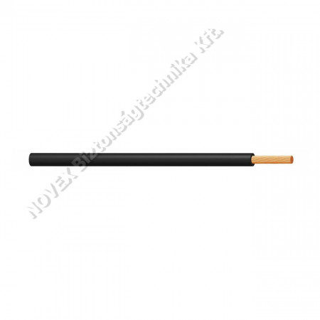 VEZETÉK - N/A - VEZ1500049 H07V-K 1x6 fekete (0) 450/750V haj. egyerű sodrott vezeték (MT)