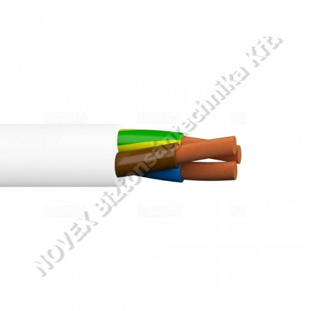 VEZETÉK - N/A - VEZ1800049 H05VV-F 3x2,5 fehér (100) 300/500V hajl. tömlővezeték (MT)
