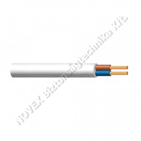 VEZETÉK - Villany - H05VV-F 2x1,5 fehér (100) 300/500V hajlékony tömlővezeték MT