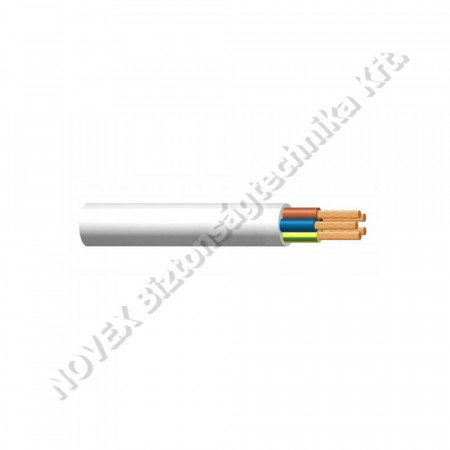 VEZETÉK - Villany - H05VV-F 5x 2,5 fehér (100) 300/500V hajlékony tömlővezeték (MT)